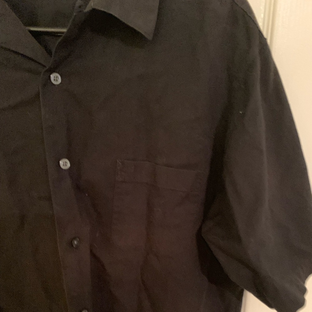 Classic black button down medium!